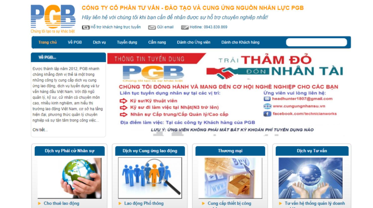 Công ty cung cấp lao động PGB