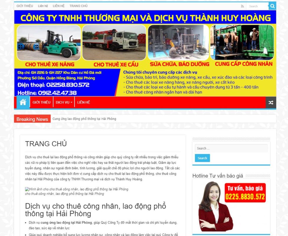 Công ty cung cấp lao động Thành Huy Hoàng