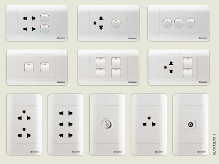 Công tắc và ổ cắm là các thiết bị điện trong nhà không thể thiếu