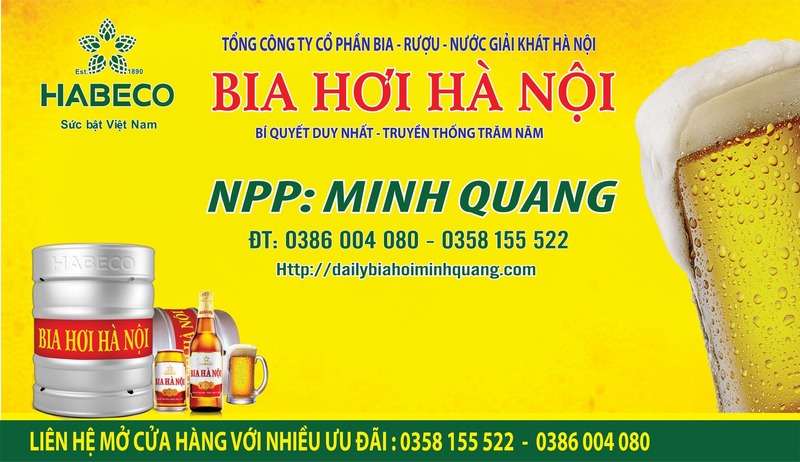 Đại lý phân phối bia hơi Hà Nội Minh Quang