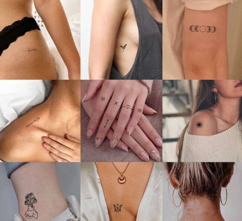 Hình xăm mini nhỏ bé nhưng thu hút