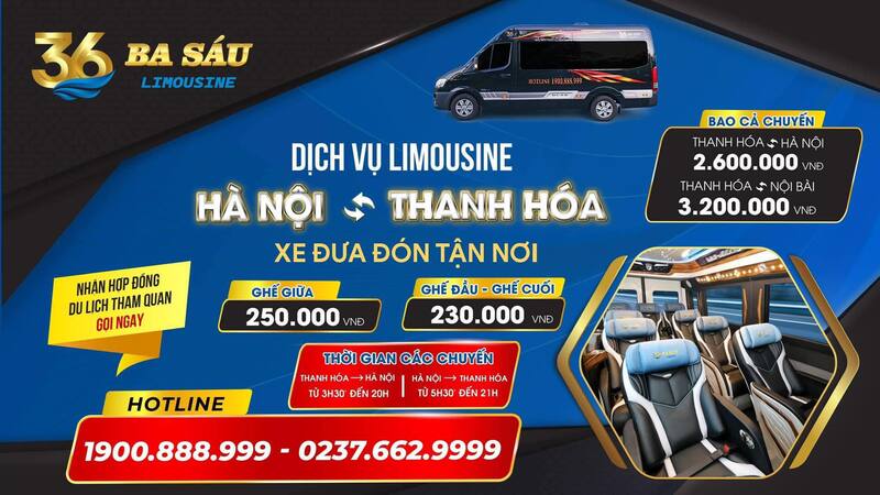 36 Limousine - Xe tiện chuyến Hà Nội Thanh Hóa