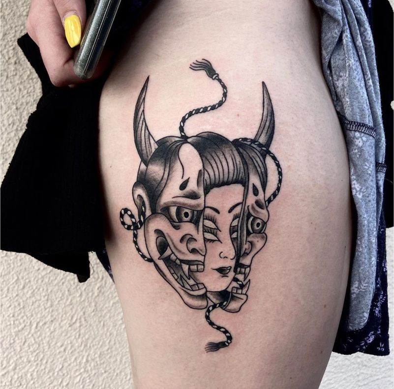 Hình xăm mặt quỷ Nhật Bản nhiều nhất là nữ quỷ Hannya
