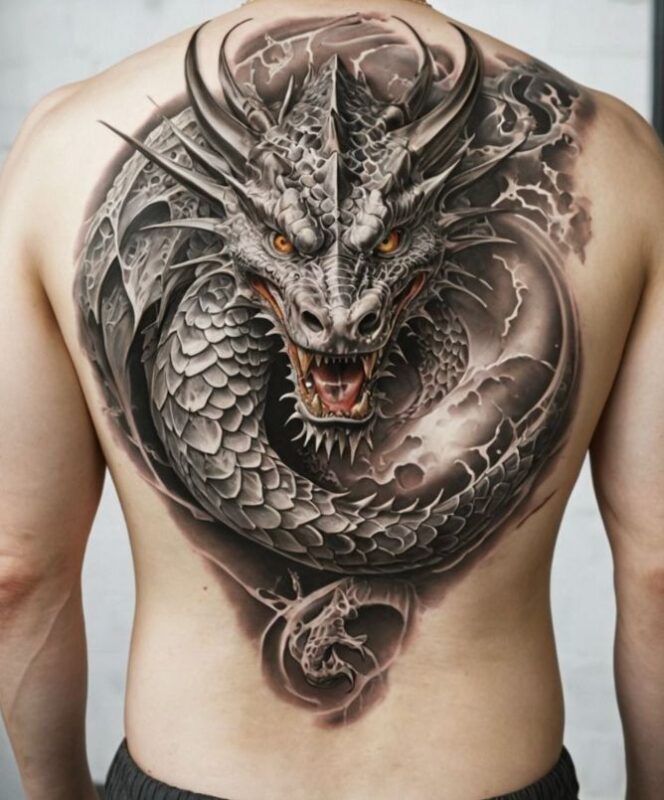 Hình xăm rồng 3D