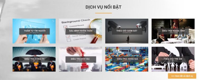 Các dịch vụ nổi bật tại công ty thám tử VDT