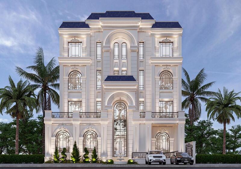 Biệt thự đơn lập phong cách châu Âu