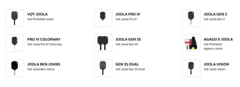 Cửa hàng VNB Sports cung cấp đa dạng thương hiệu vợt pickleball