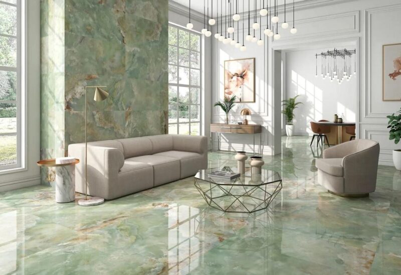 Mẫu tranh đá ốp tường trang trí phòng khách sang trọng