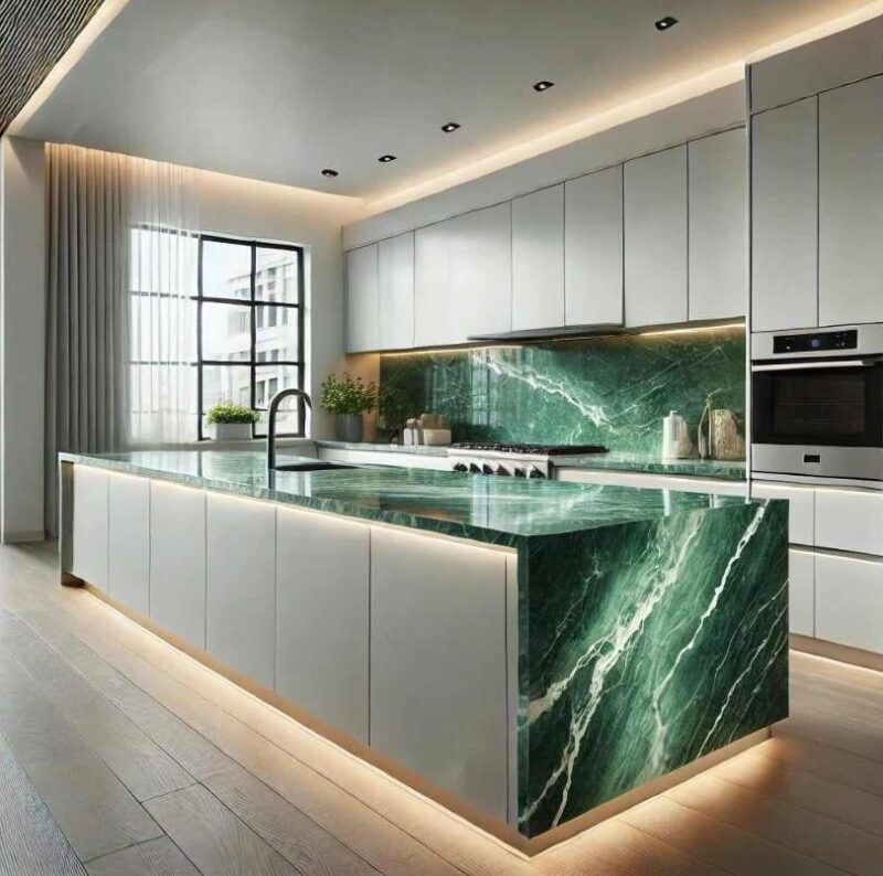 Tranh đá ốp tường trang trí phòng bếp 