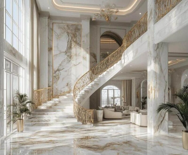 Mãu đá ốp cầu thang đẹp