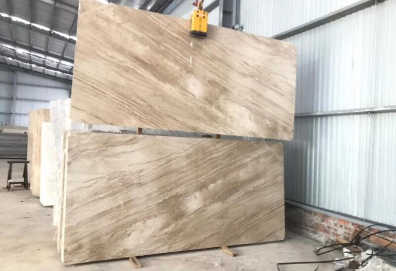 Tranh đá Marble vân gỗ chéo