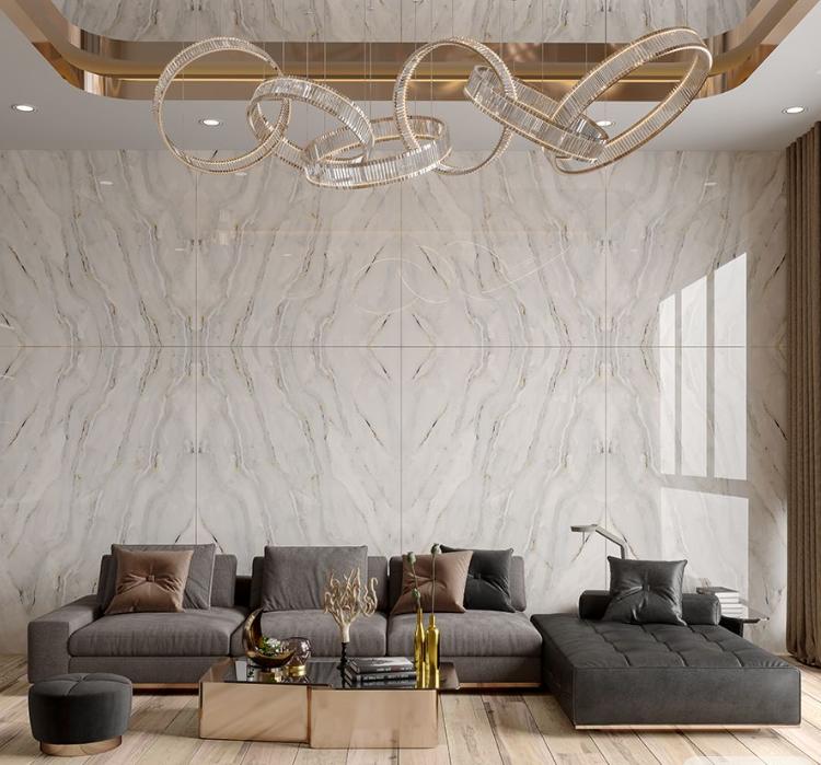 Tranh đá Onyx tạo điểm nhấn cho không gian 