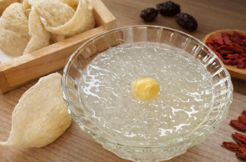 Thành quả món yến chưng đường phèn bổ dưỡng