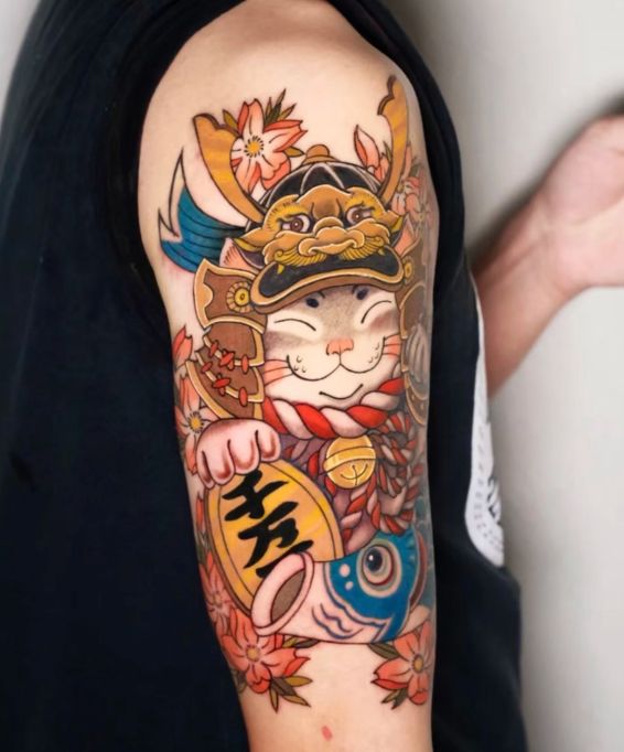 Hình xăm kết hợp đầy cá tính nhưng vẫn giàu ý nghĩa.