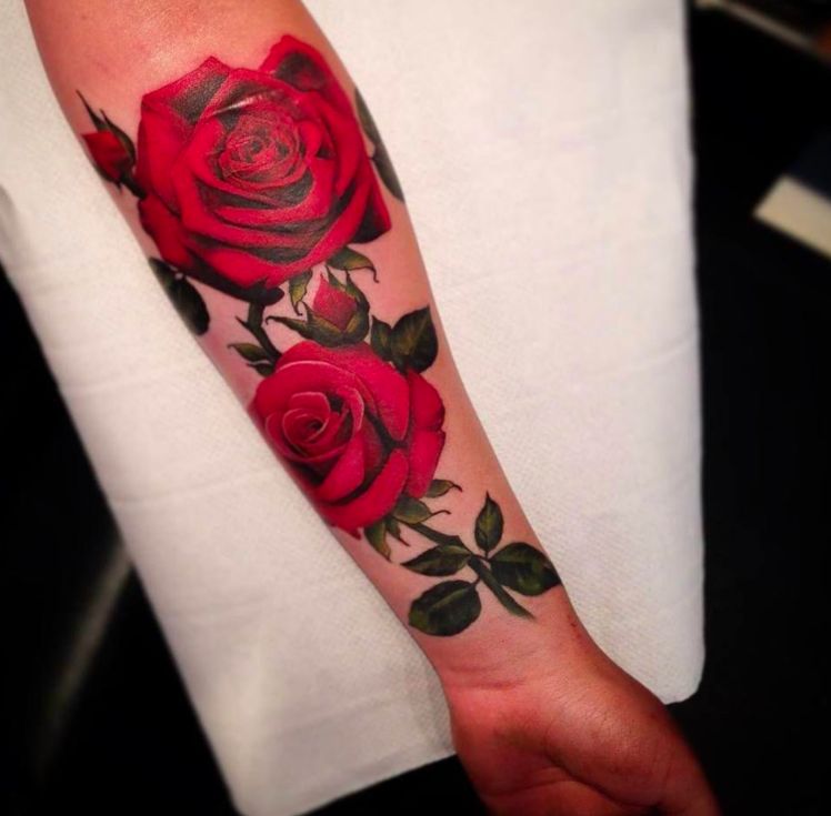 Xăm hoa hồng biểu tượng mạnh mẽ của đam mê và cảm xúc mãnh liệt