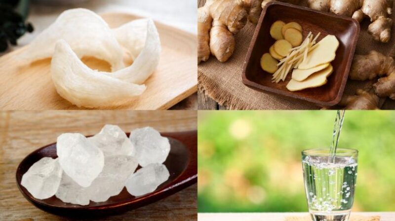 Những nguyên liệu cần chuẩn bị làm món yến chưng gừng