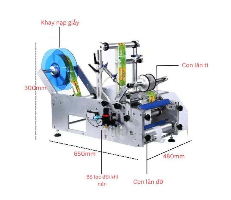 Máy dán nhãn hoạt động một cách tự động và hiệu quả
